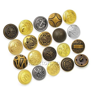 Tombol Sew Shank Kuningan untuk Seragam