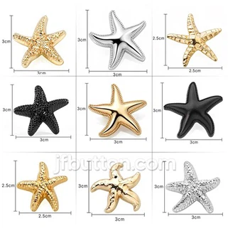 Kancing Shank Bintang Laut Untuk Cardigan