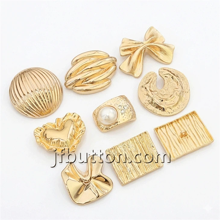 Kancing Shank Logam Desain Kusut