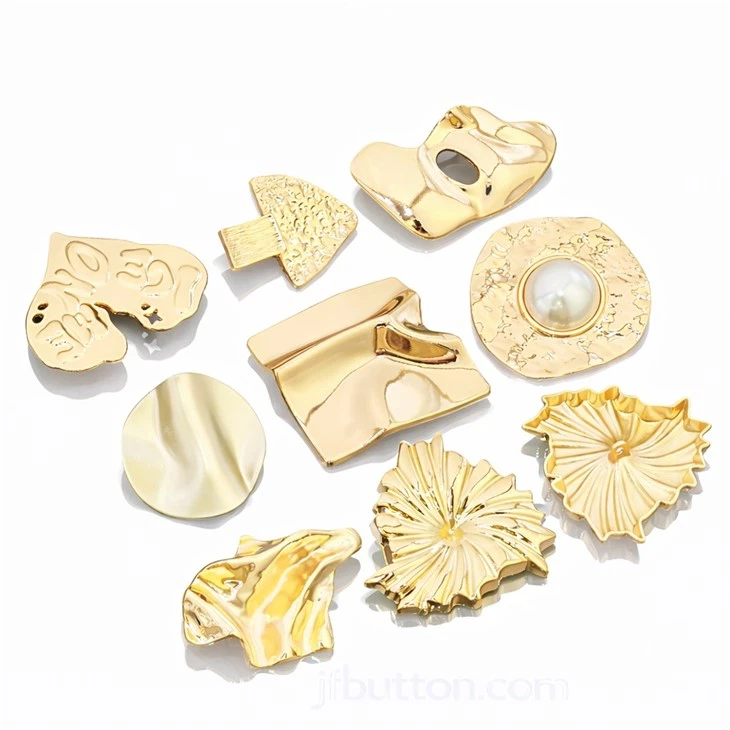 Kancing Shank Logam Gaya Modern
