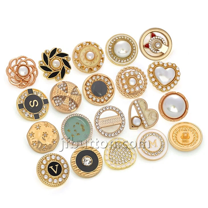 Rhinestone Accents Shank Buttons