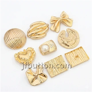 Kancing Shank Logam Desain Kusut