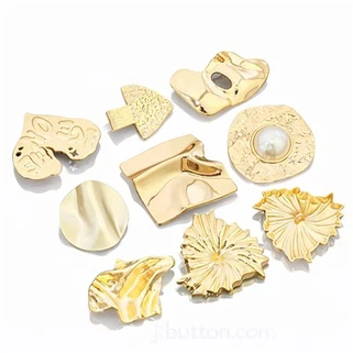 Kancing Shank Logam Gaya Modern