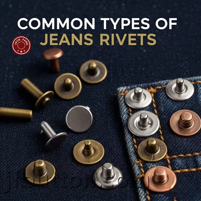 Apa jenis paku keling jeans yang umum digunakan pada pakaian?