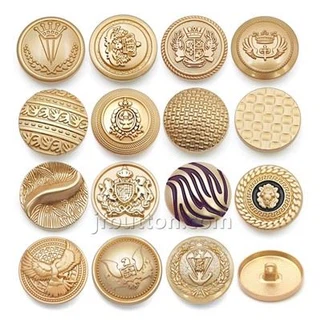 Tombol Emas Blazer Angkatan Laut Pria